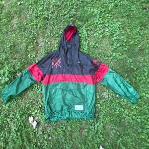 Southpole USA Pullover Windbreaker Jacket ColorBlocked 90s Mens Streetwear Retro